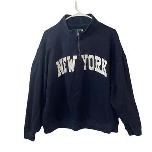 Women's Navy New York Pullover